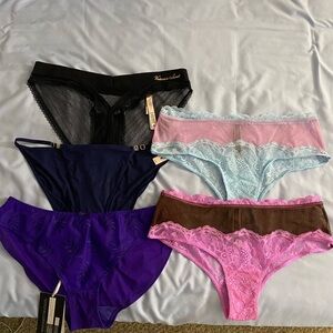 NWT Victoria’s Secret & Panache lace bikini cheeky panty bundle medium